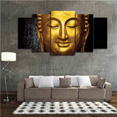 Painting by Numbers Buddha Tradition Gold Statue5-Panel